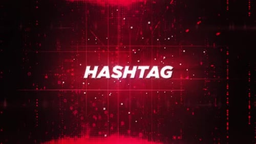 Hashtag Word Matrix Hi Tech Background