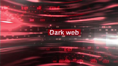 Dunkle Web-Wörter beim Hacken auf digitalem Hintergrund