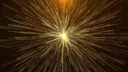 Sparkling Golden Particle Light Burst Animation