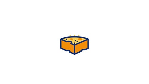 Minimalist Animated Cheese Slice Food Icon