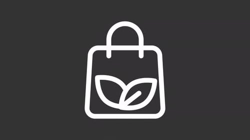 Organic carriers ui icon white line animation