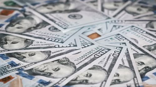 Dollars Rotate CloseUp