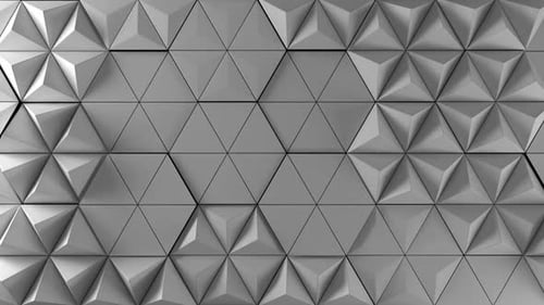 White Triangels Background Loop