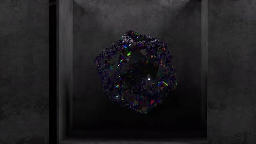 Abstract Holographic Crystal Morphing Animation