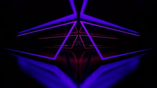 Purple And Pink Neon Shapes Area Background Vj Loop In 4K