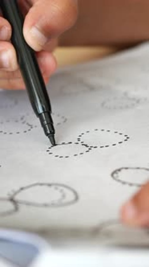Creating Fun Patterns with a Marker on Paper