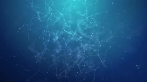 Abstract Blue Digital Network Connections Motion Background