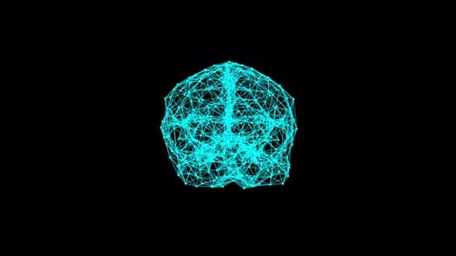 Abstract Technology Cyber Brain Plexus Background Fx/ 4k animation of an abstract hi-tech background