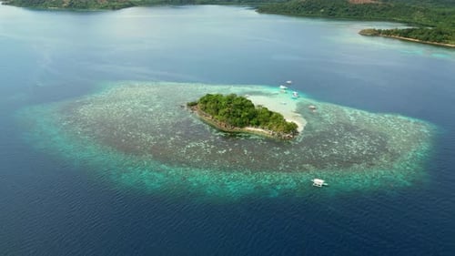Tropical Philippines Island and Boats