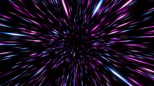 Neon Light Particles Warp Effect Video