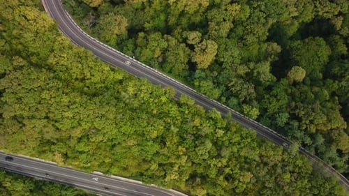 a Highway in the Mountains Mountain Serpentine