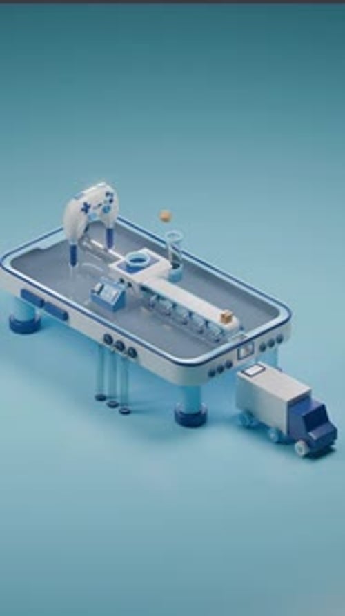 3D Loop Satisfying Online Shopping Animation