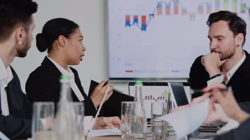 Big Company Group Meeting of Businessman People in Office Company Meeting for Brainstorm in Big