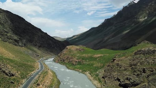 Mountain River in the Himalayan Mountains