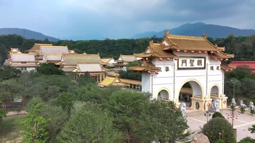 Stunning Entrance Gate To Shenwei Tiantaishan Monastery