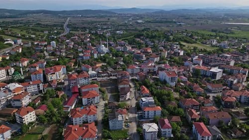 Aerial Drone Town 2K