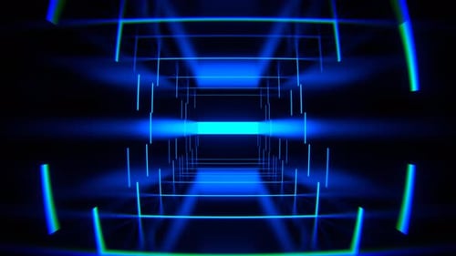 Blue Abstract Strobe Machine Background Vj Loop In 4K