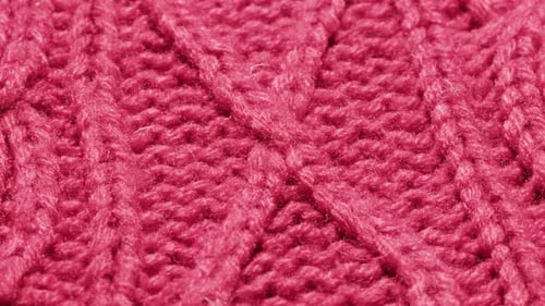 Knitted Warm Red Sweater or Scarf Macro Close Up Texture Cozy Warm Composition of Wool Fabric