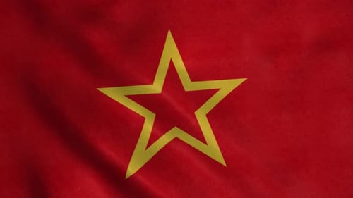 Flagge der Roten Armee weht im Wind