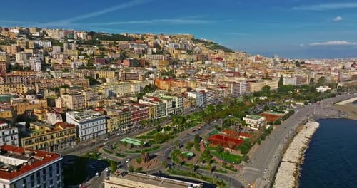 Aerial View of the Historic Center Napoli Italy