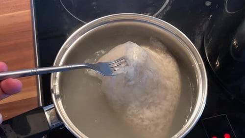 Cooking Rice in a Bag with a Fork