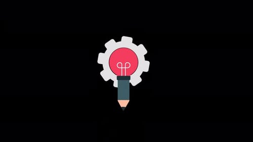 Animated Innovation Process Icon for Creative Design