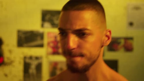 Angry Man with Dark Hair