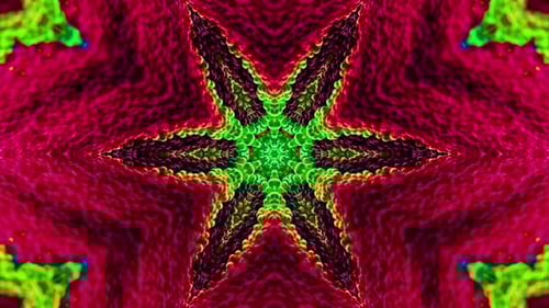 Vibrant Abstract Kaleidoscope Pattern Morphing Motion Background Loop