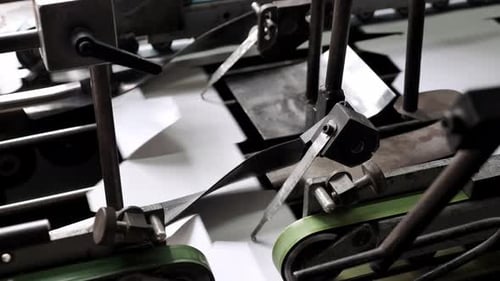 Industrial Printing Press Machine in Operation