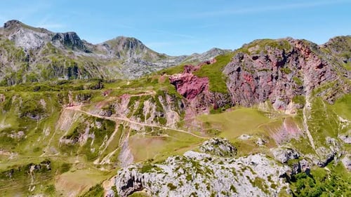 Tourist trails cross the picturesque mountains.
