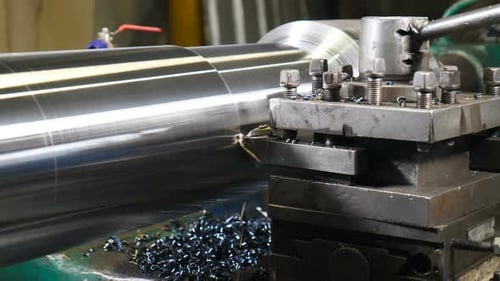 Bearbeitungswelle auf Drehmaschine