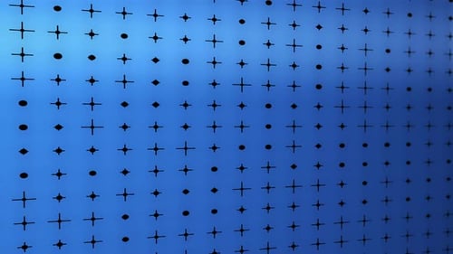 Animated Geometric Grid Pattern Background with Dots and Crosses