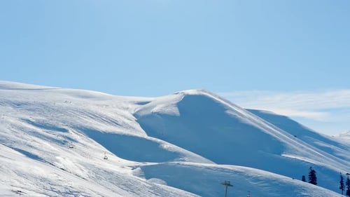 Sun In Sunny Day Over Ski Resort