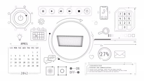 Animated Modern Digital User Interface Infographic Elements
