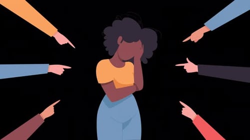 Public Blame And Shame An Woman Animation 4K On Alpha