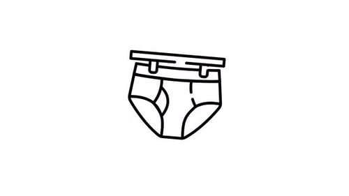 Sketch Style Underwear Icon Animation
