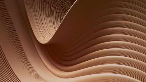 Animation 3D de lignes lisses formant un motif complexe qui remplit le cadre.