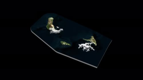 Comoros 3D Country Map Animation Transparent Alpha