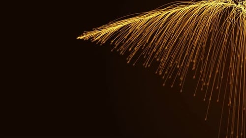 Animated Golden Energy Particle Flow Background