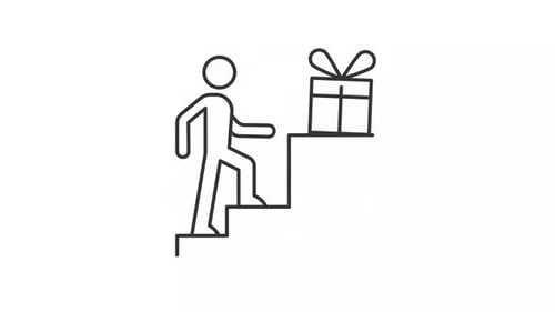 Animated Gain Present Linear Icon