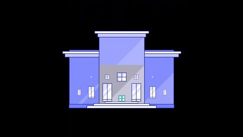 Modern Police Station Icon Reveal Animation