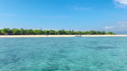 White sand and the beach