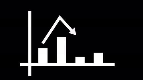 Upward Trend Line Graph, A stylized line graph with a zigzag pattern