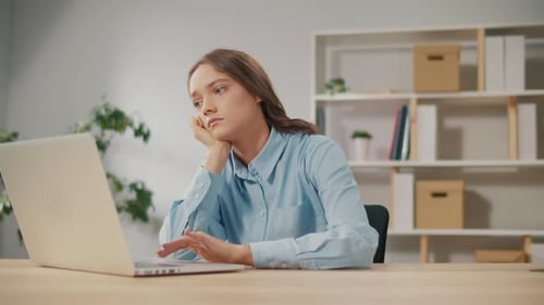 Portrait of an Upset Office Worker Who Failed to Cope With Work Tasks