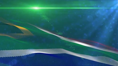 Dynamic Waving Lines Background with Bright Lens Flare