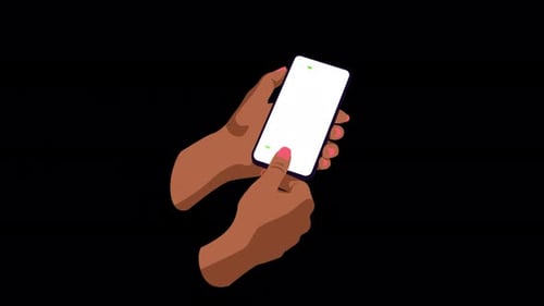 Financial Report Application on Mobile Alpha Channel 4K