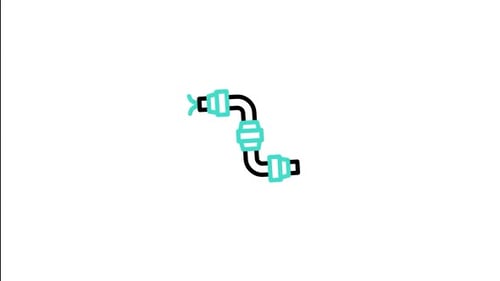 Animated Minimalist Pipeline System Icon