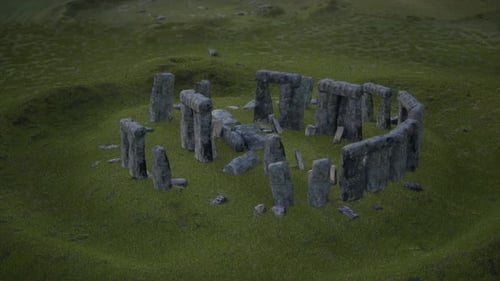 Luftaufnahme von Stonehenge in England