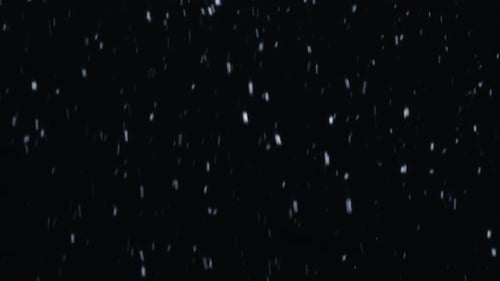 Snow Falling on Black Background Animation