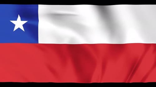 Waving Flag of Chile Animation